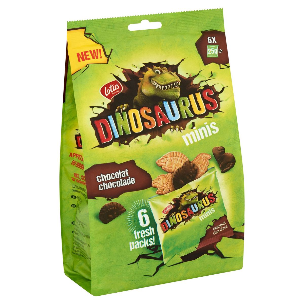 Lotus Dinosaurus Chocolade Minis 6 x 25 g