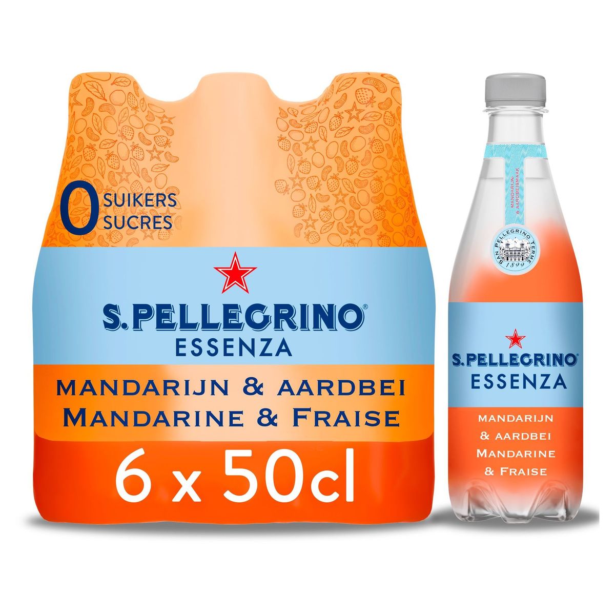 S.PELLEGRINO Essenza Mandarine & Fraise PET 6 x 50 cl