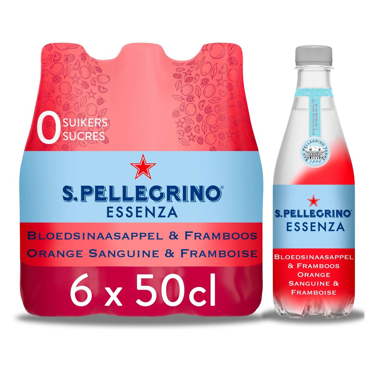 S.PELLEGRINO Essenza Bloedsinaasappel & Framboos PET 6 x 50 cl
