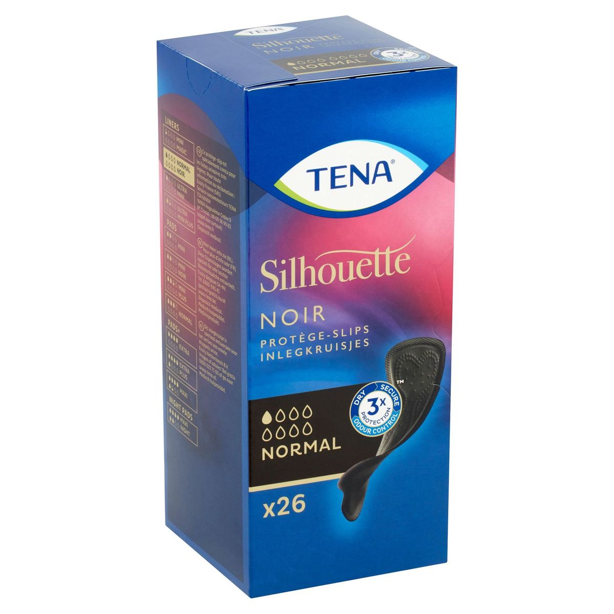 Tena Silhouette Noir Normal 26 Protège-Slips