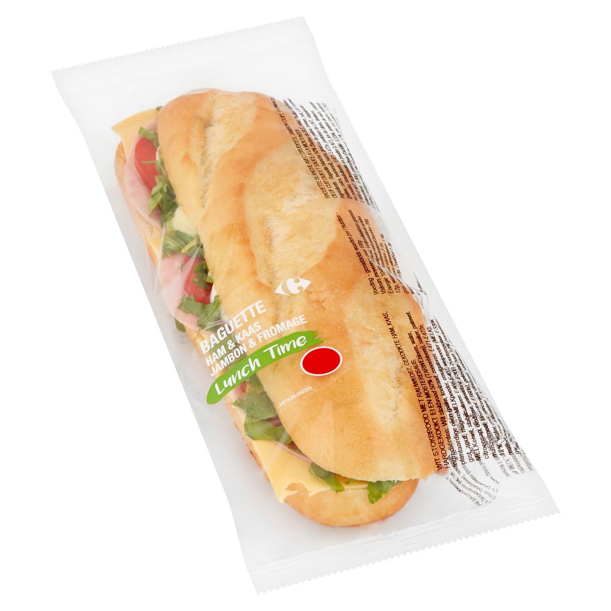 Carrefour Lunch Time Baguette Ham & Kaas 270 g