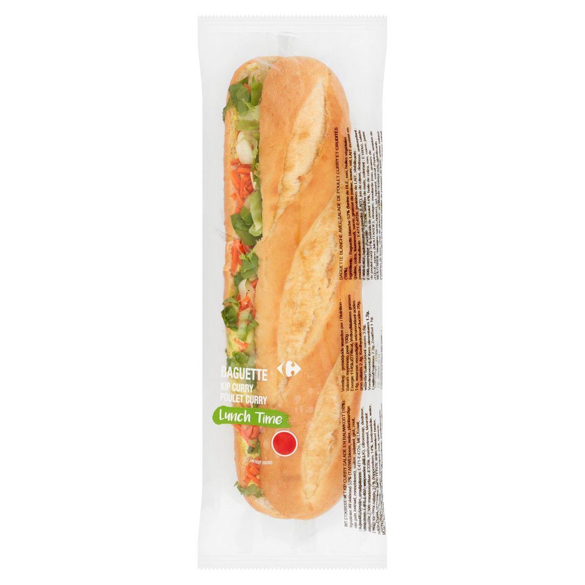 Carrefour Lunch Time Baguette Kip Curry 250 g