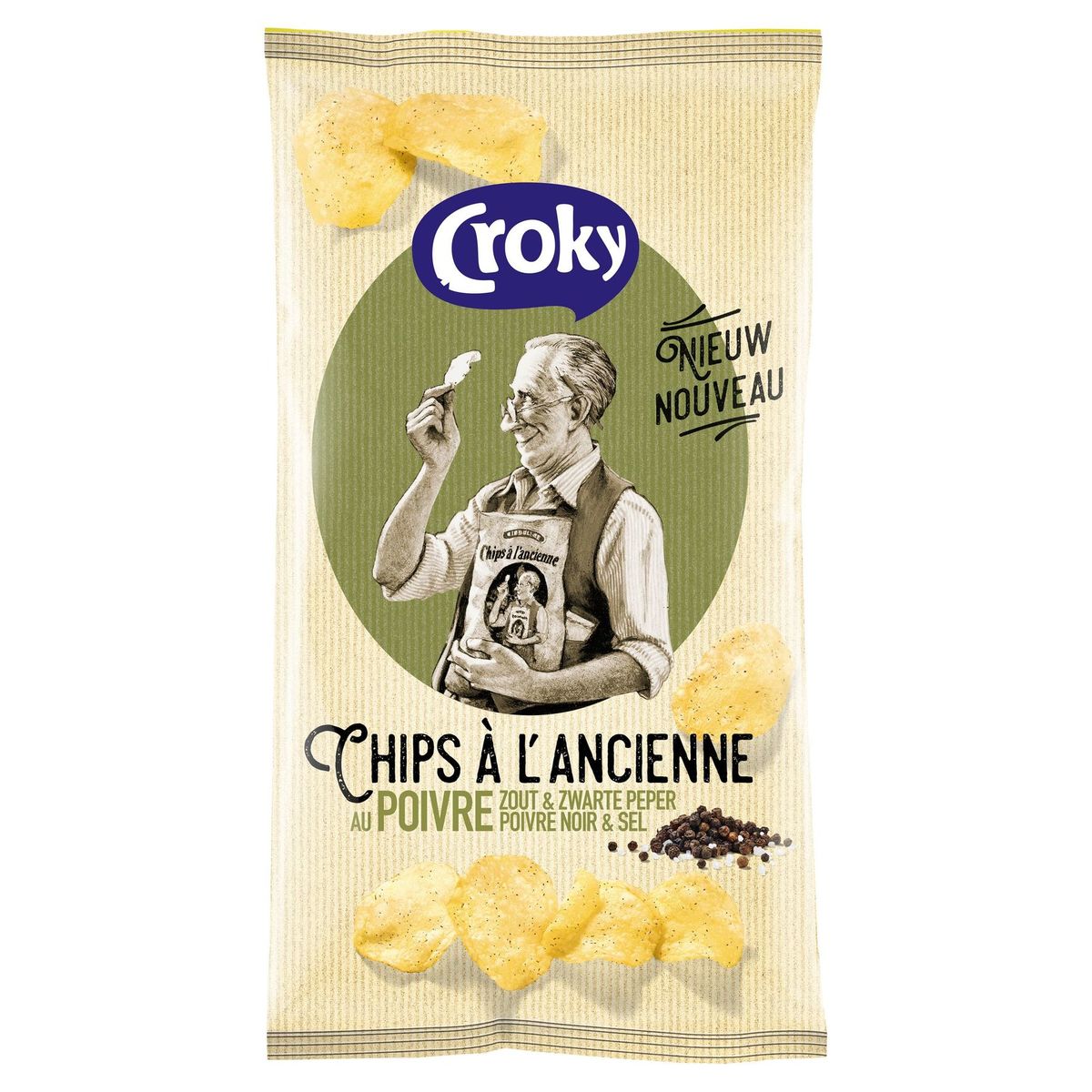 Croky Chips à l'Ancienne Au Poivre 200 g