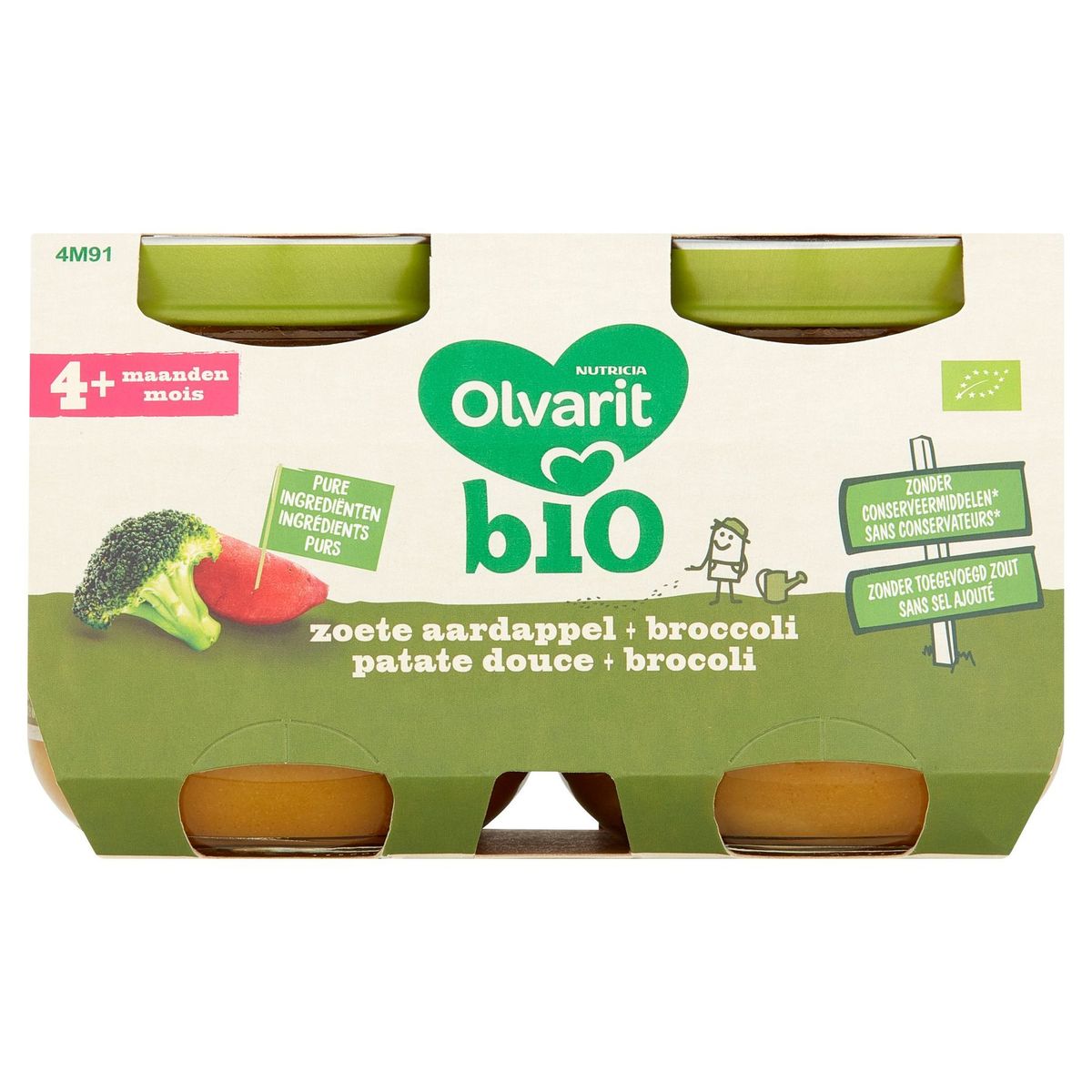 Olvarit Bio Panade Legumes Bebe Patate Douce Brocolis 4 Mois 2x125g Carrefour Site