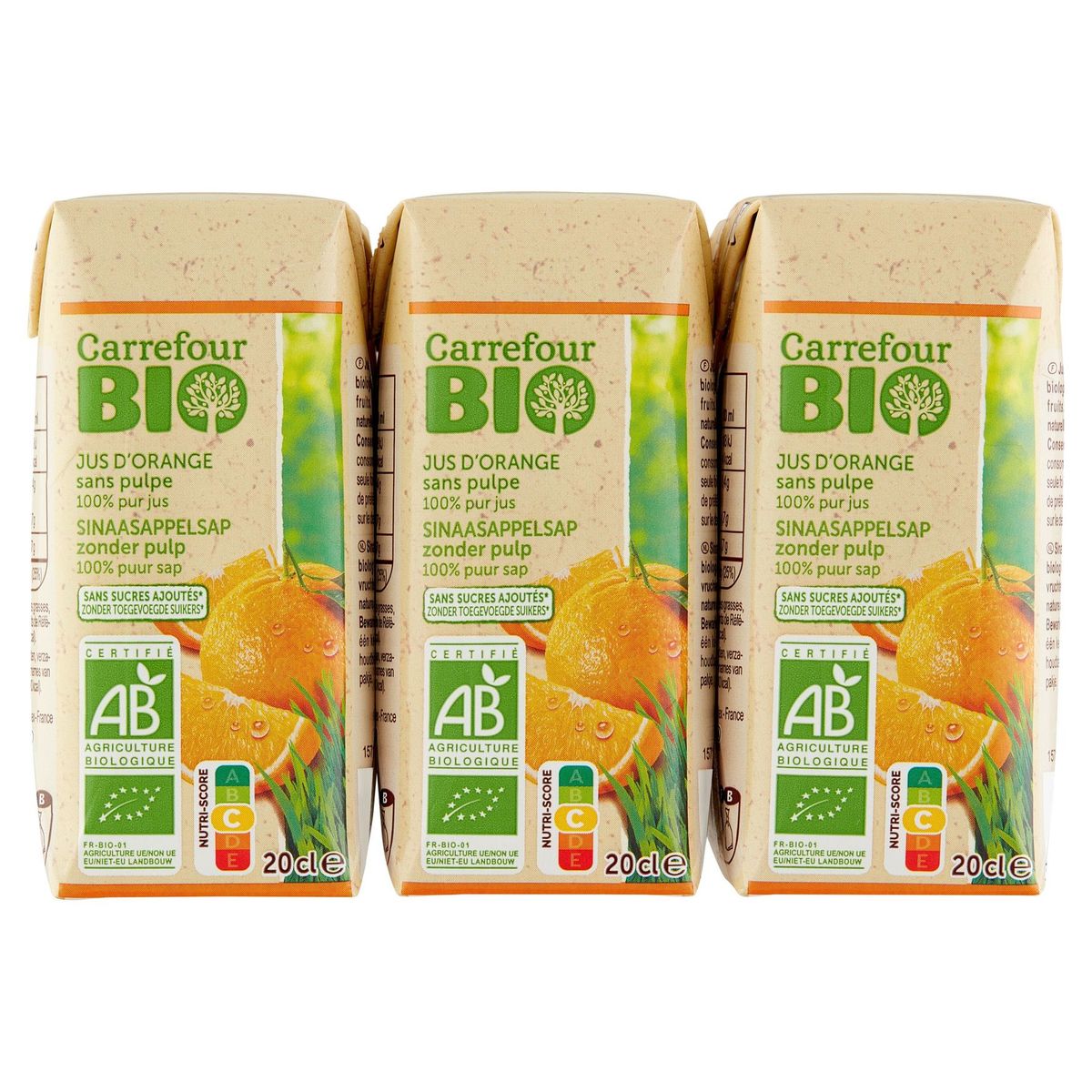Carrefour Bio Jus d'Orange 6 x 20 cl