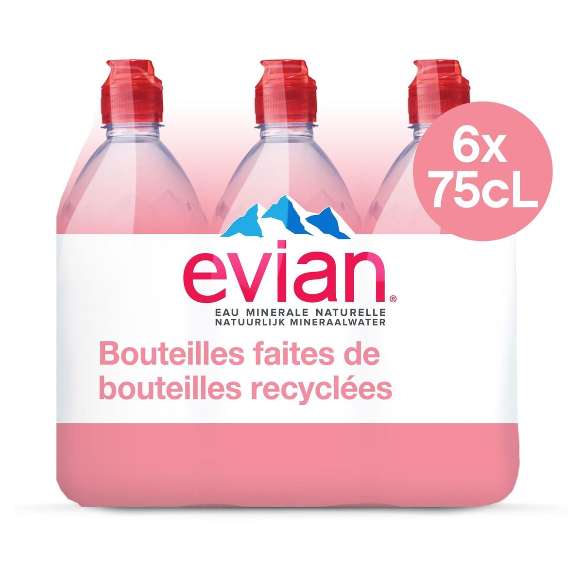 Evian Natuurlijk Mineraalwater 6 x 75 cl