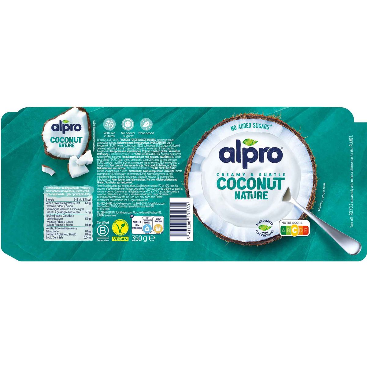 Alpro Absolutely Coconut Nature 350 g | Carrefour Site