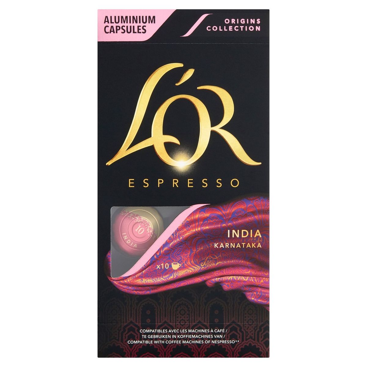 L'OR Café Capsules Espresso India  Intensité 10 10 pièces