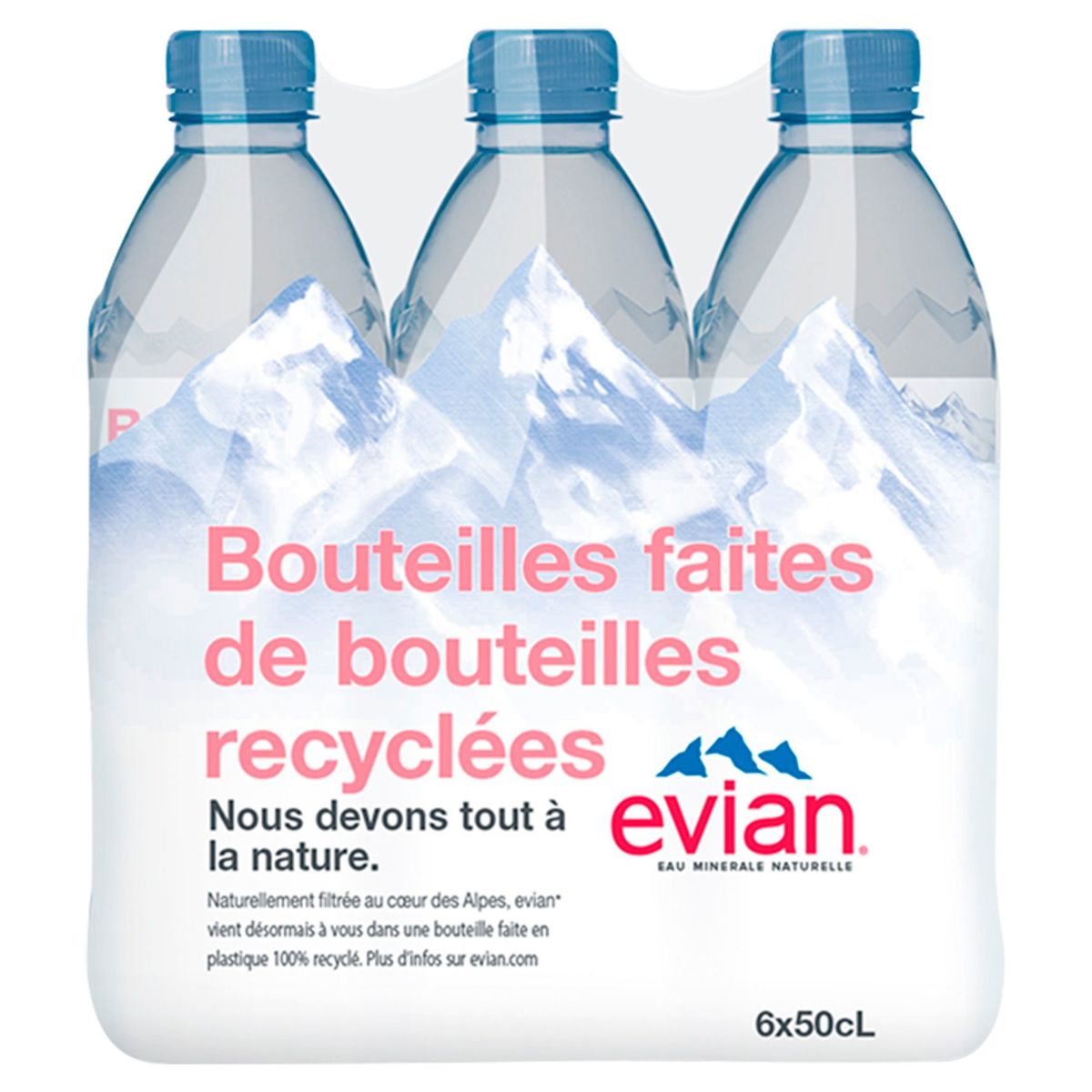 Evian Natuurlijk Mineraalwater 6 x 50 cl