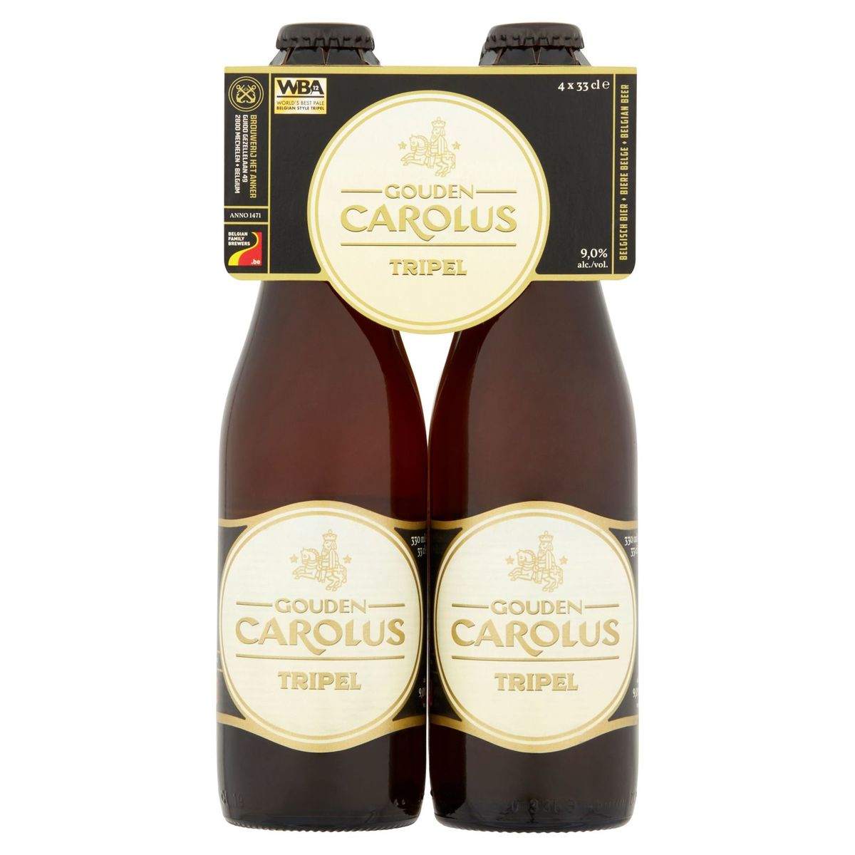 Gouden Carolus Tripel Belgisch Bier Flessen 4 x 33 cl