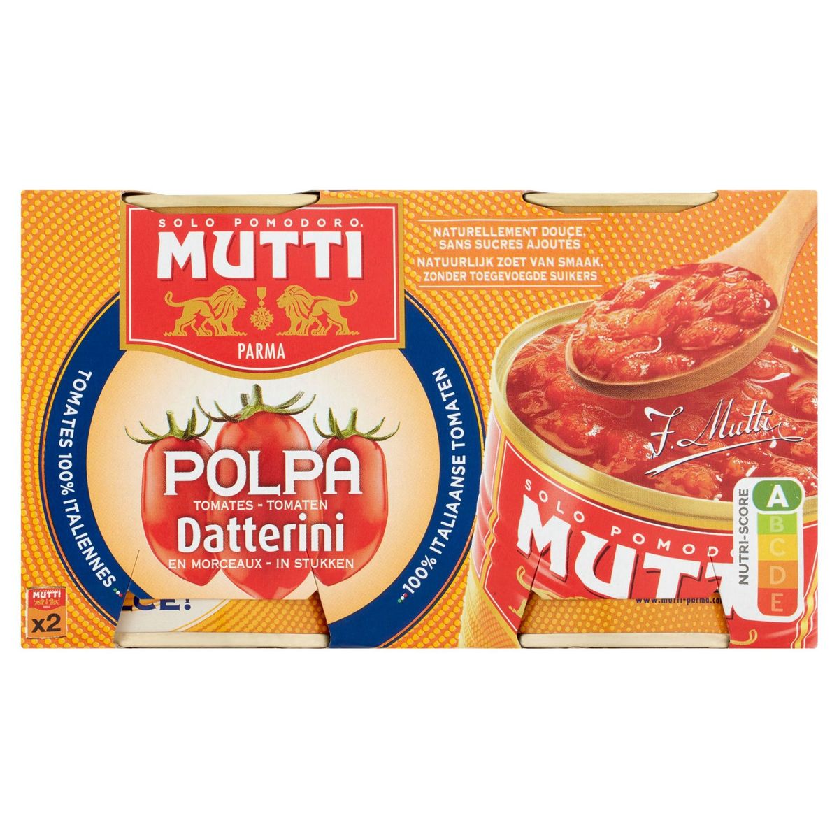 Mutti Polpa Tomaten Datterini in Stukken 2 x 300 g