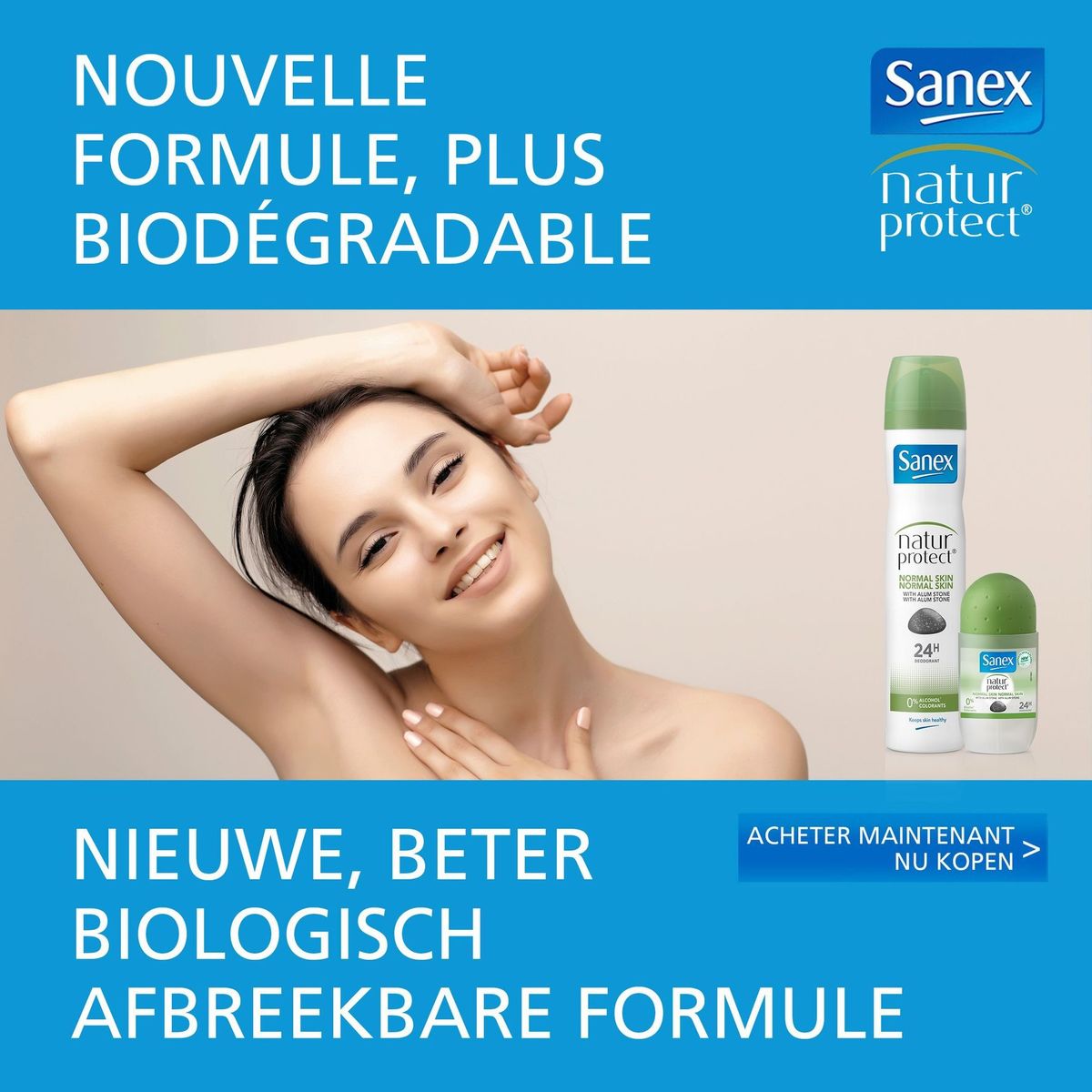 Sanex Natur Protect Aluinsteen Gevoelige Huid Deodorant Spray 200 ml