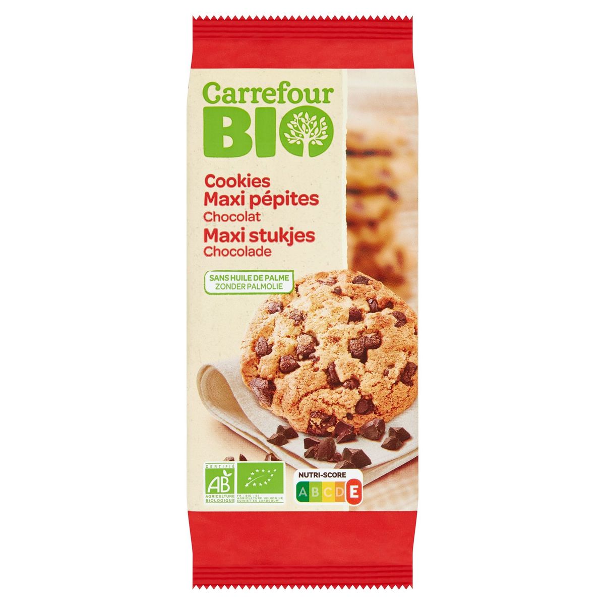 Carrefour Bio Cookies Maxi Pépites Chocolat 184 g