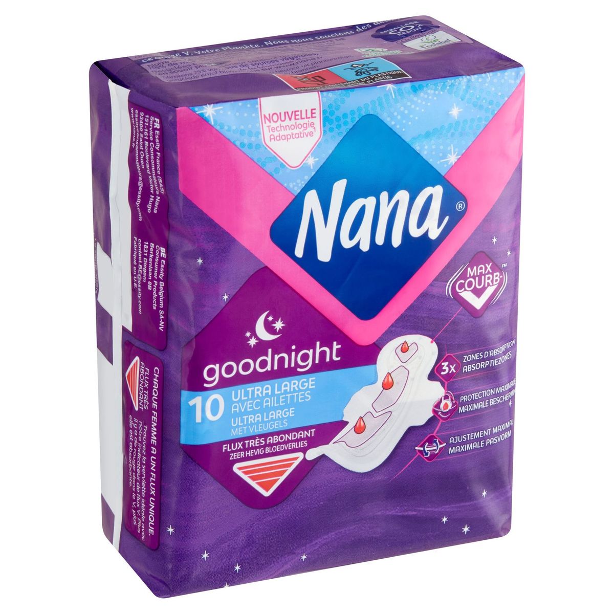 Nana Goodnight Ultra Large Serviette Hygiénique - 10 Pièces