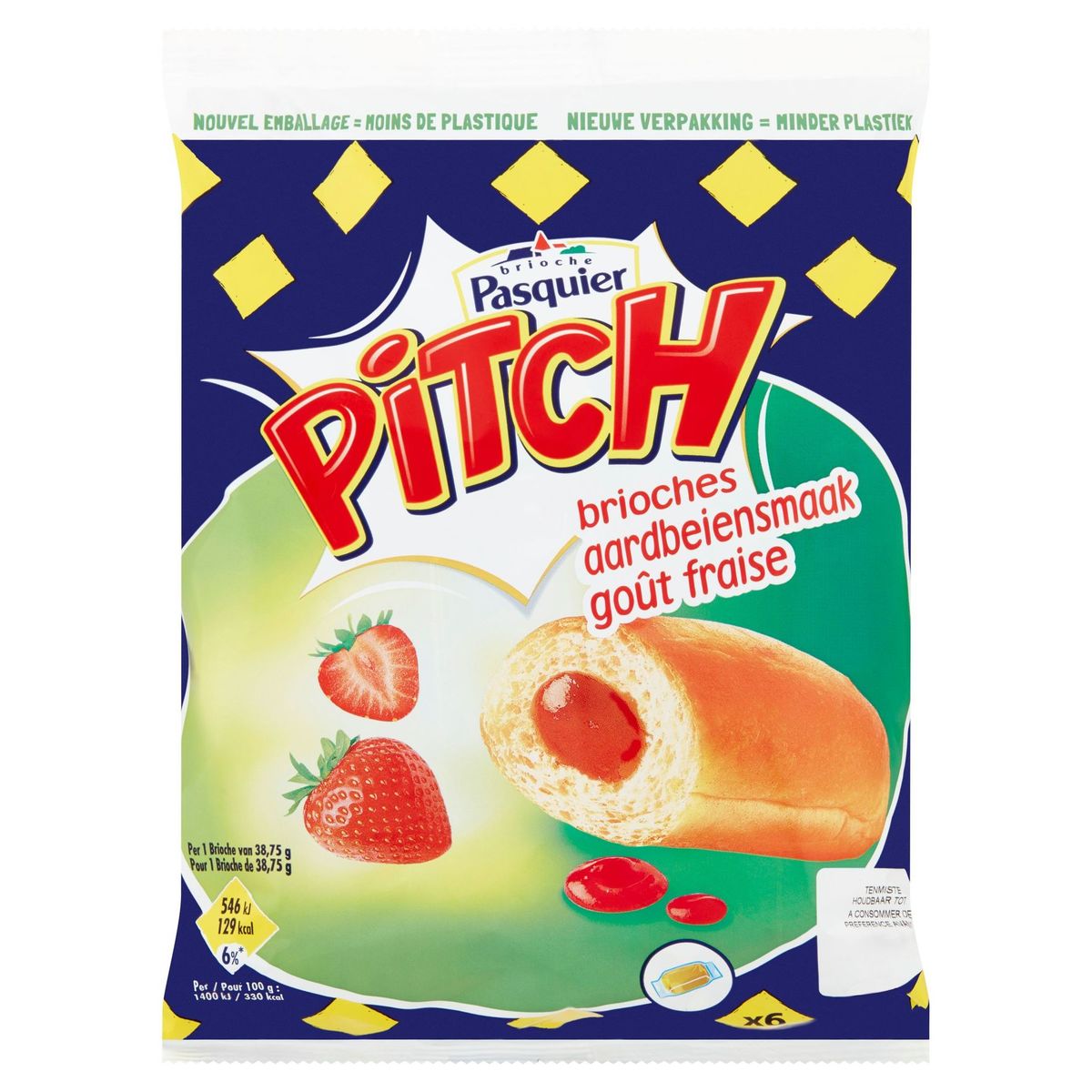 Brioche Pasquier Pitch Brioches Fraise 6 x 38.75 g Carrefour Site