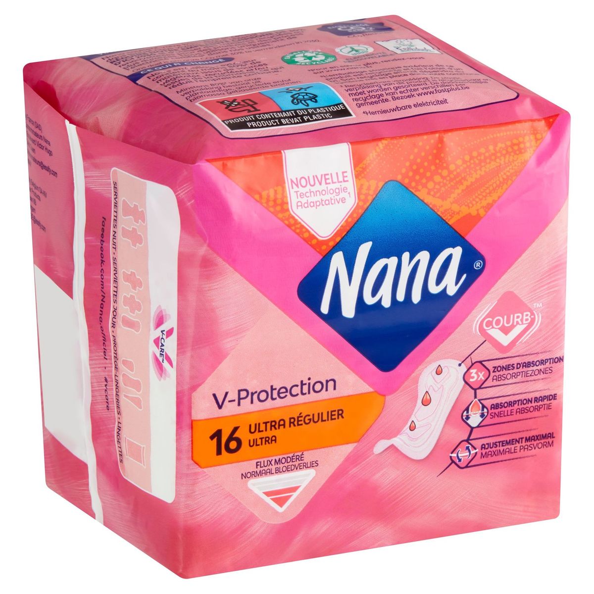 Nana Ultra Regulier / Normal Maandverband Normale Menstruatie 16 Stuks