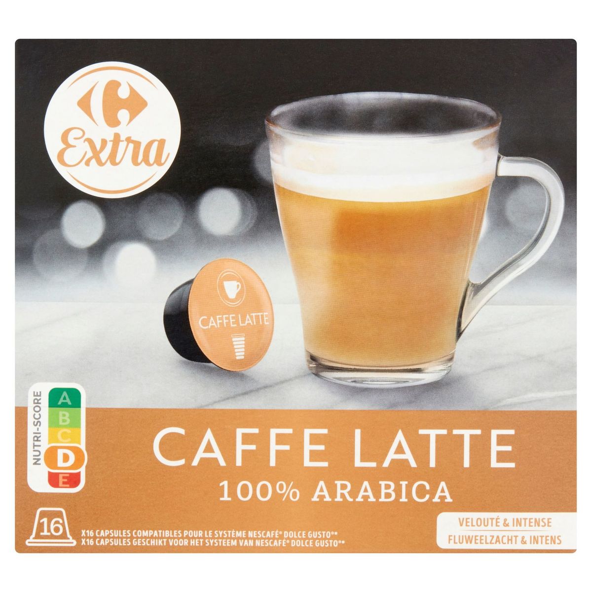 Carrefour Extra Caffe Latte 16 x 9.7 g