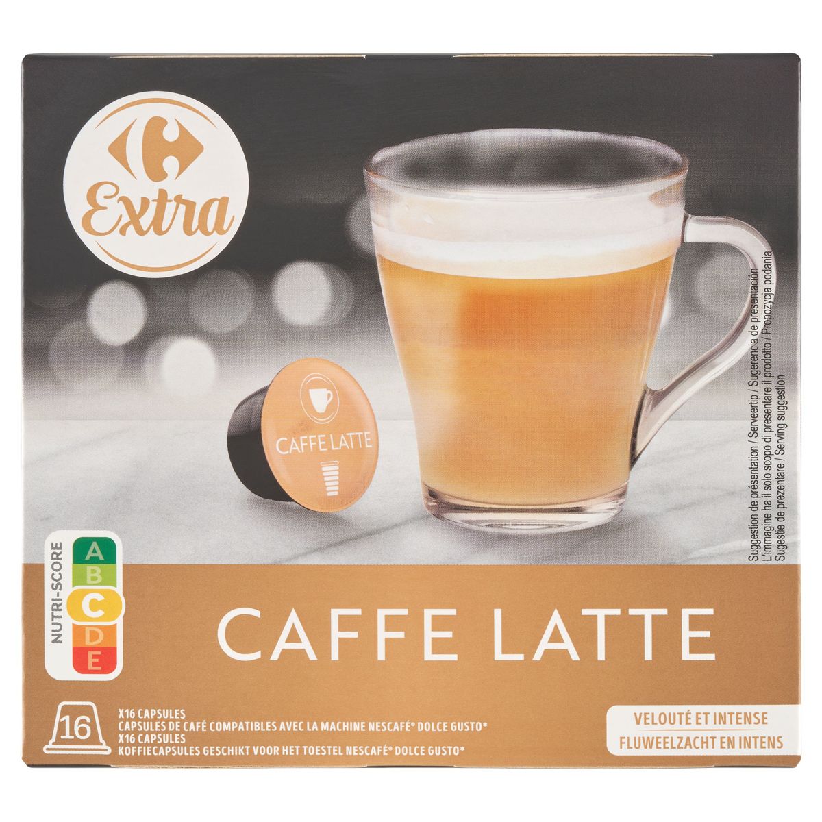Carrefour Extra Caffe Latte 16 x 9.5 g