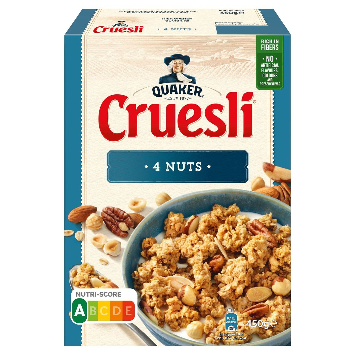 Quaker Cruesli 4 Nuts 450 gr