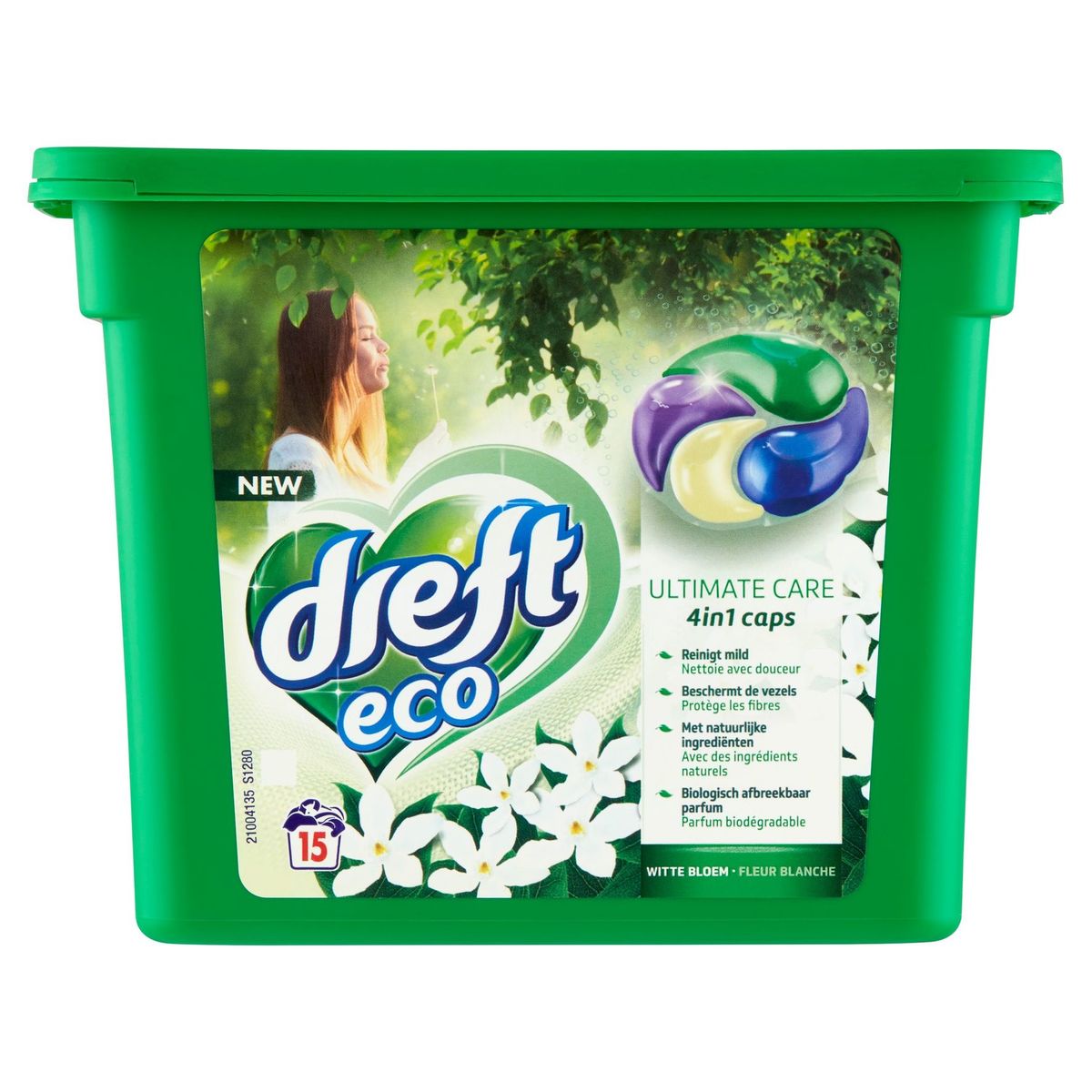 Dreft Eco Ultimate Care 4 in 1 Caps Fleur Blanche 15 x 26 g 15 Lavages