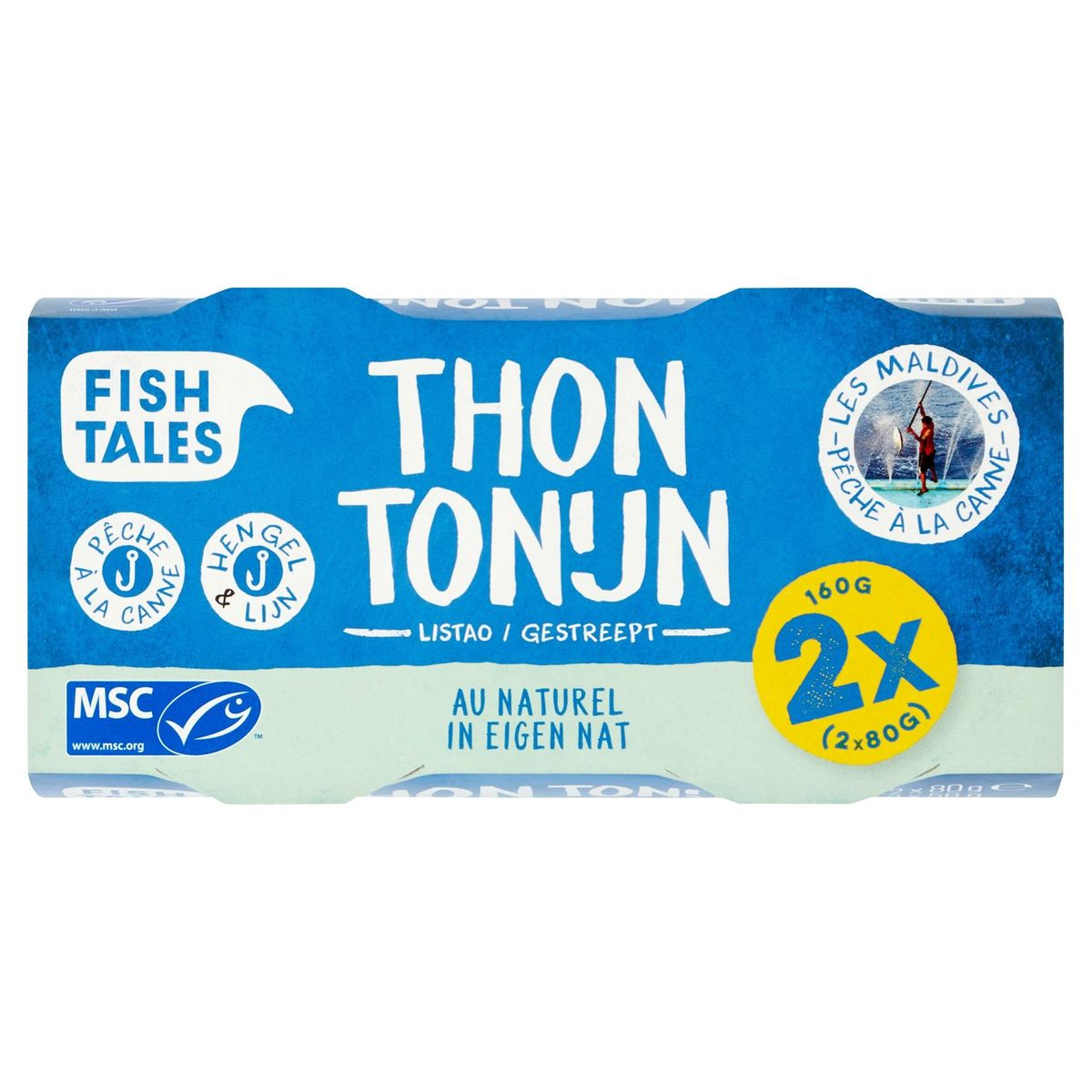 Fish Tales Morceaux de thon au naturel 2 x 80 g