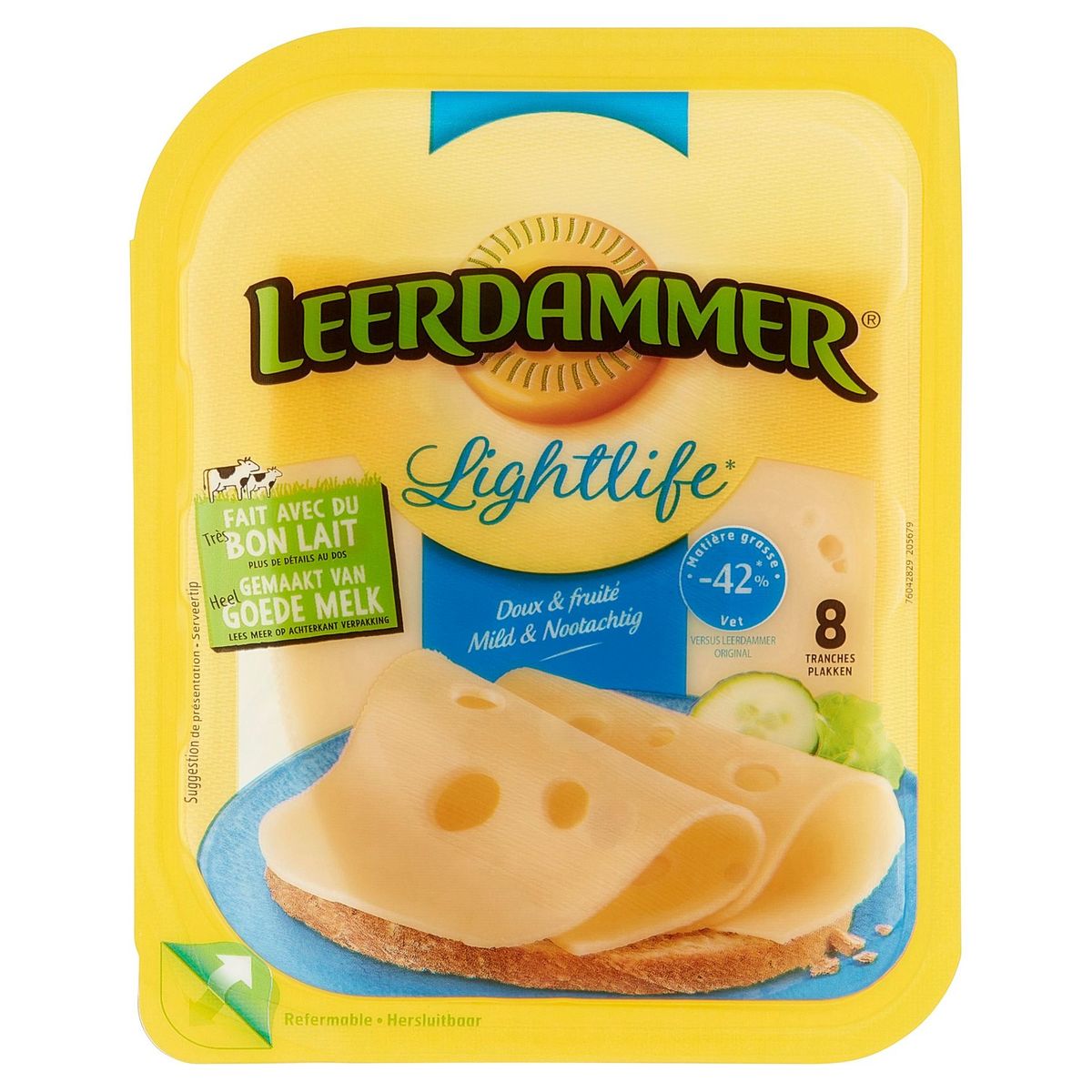 Leerdammer Lightlife 8 Tranches 180 g | Carrefour Site
