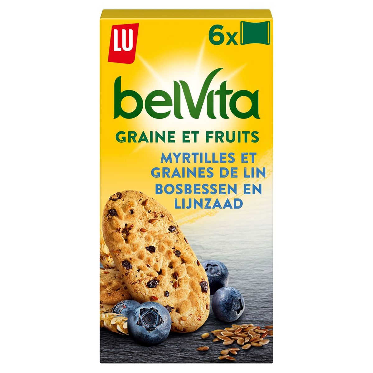 LU BelVita Petit Déjeuner Biscuits Myrtilles & Graines de Lin 270 g
