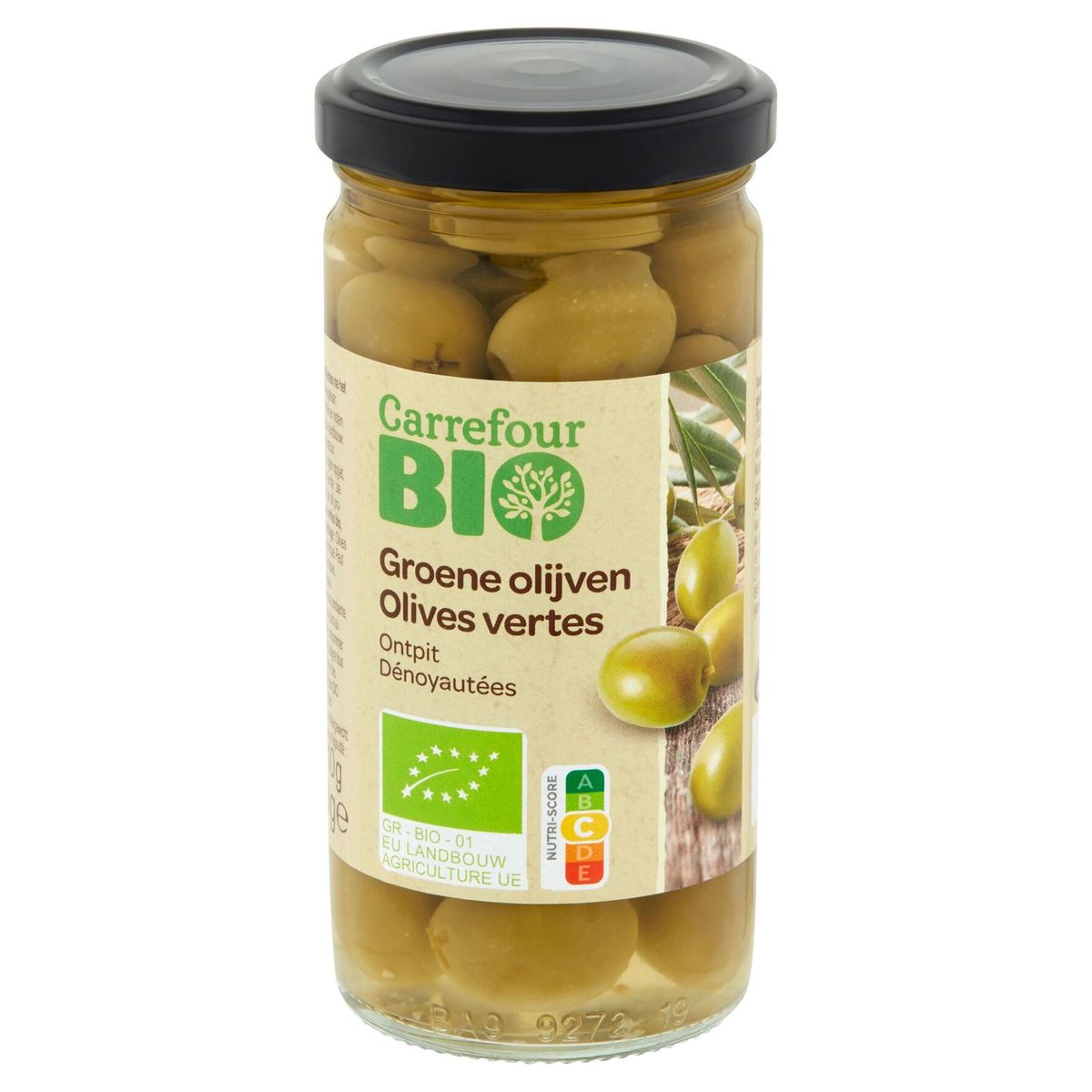 Carrefour Bio Groene Olijven Ontpit 230 g