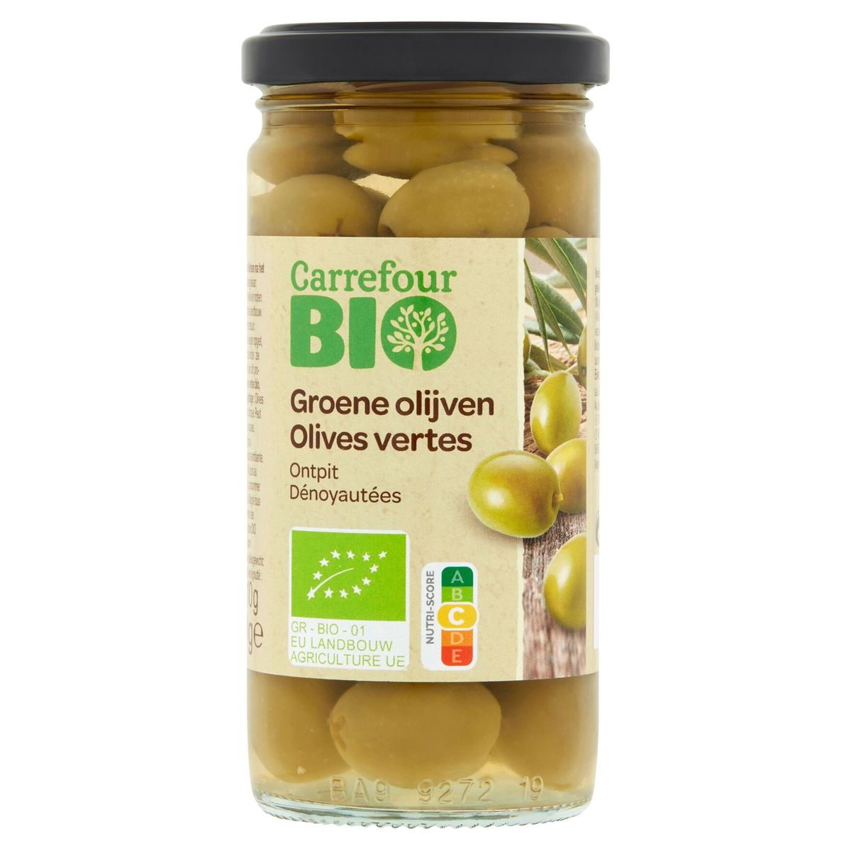 Carrefour Bio Olives Vertes Dénoyautées 230 g