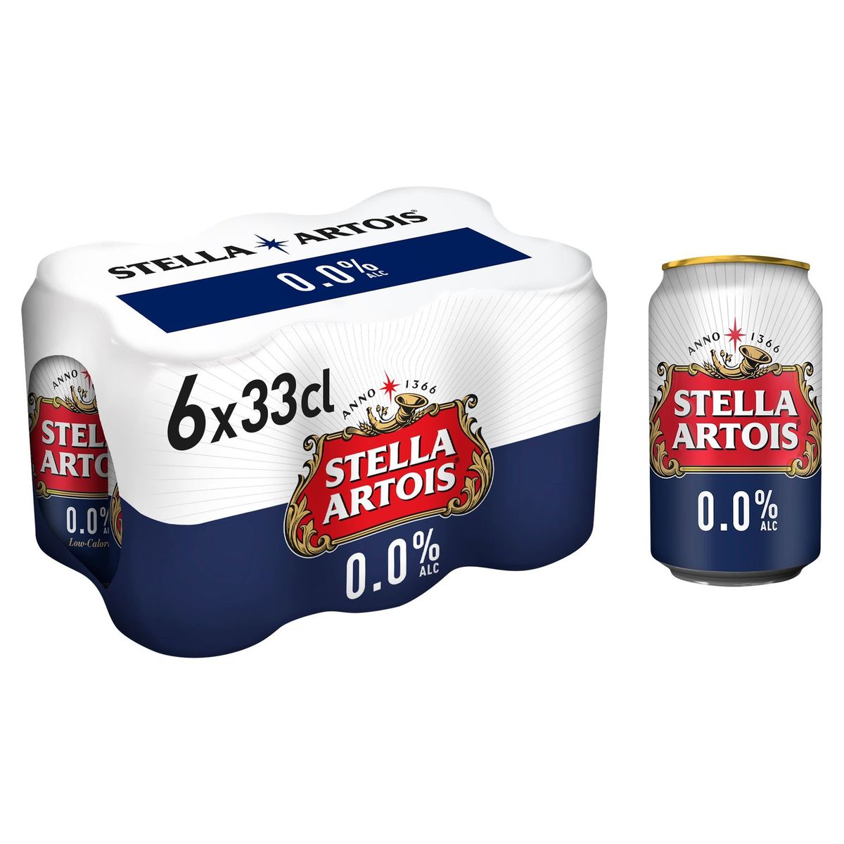 Stella Artois 0.0% Alc 6 Canettes 33 cl