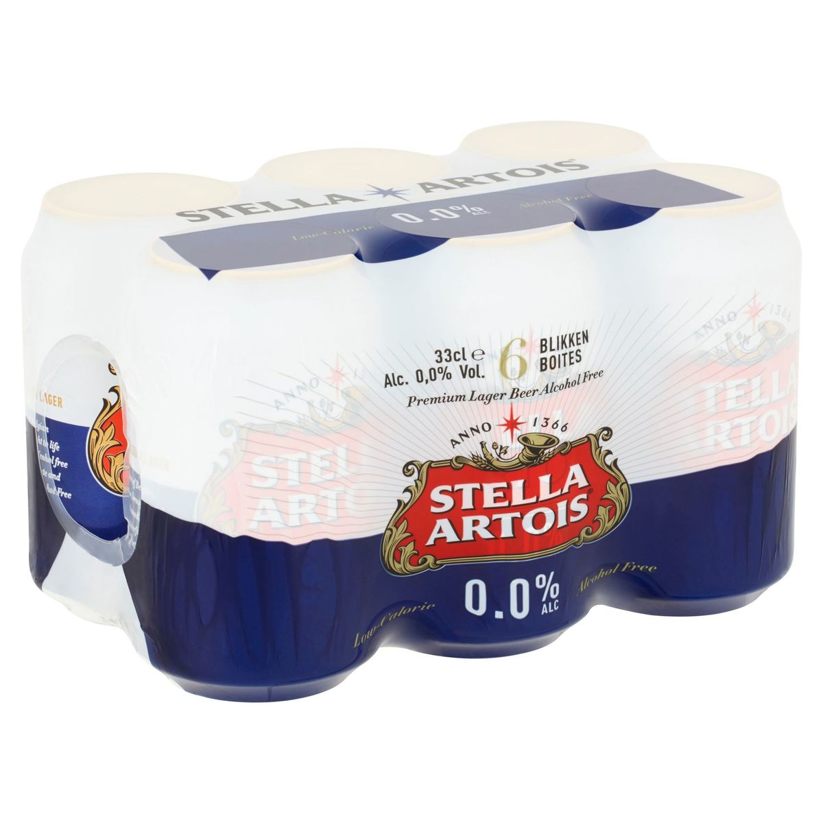 Stella Artois 0.0% Alc 6 Canettes 33 cl