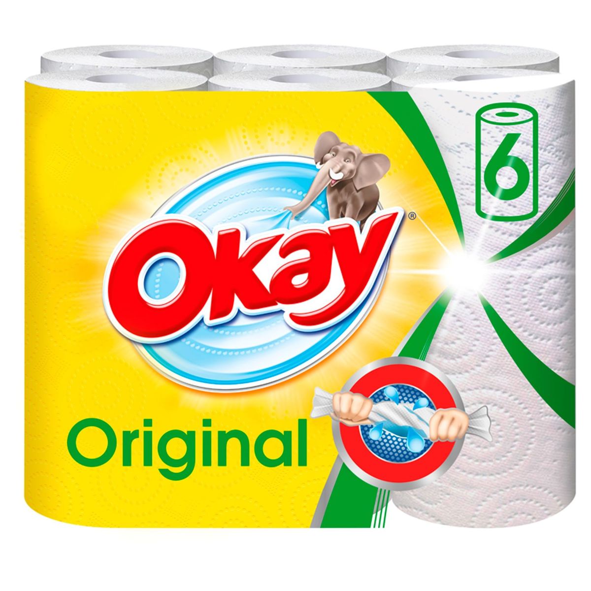 Okay Original Wit Keukenpapier 6 Rollen