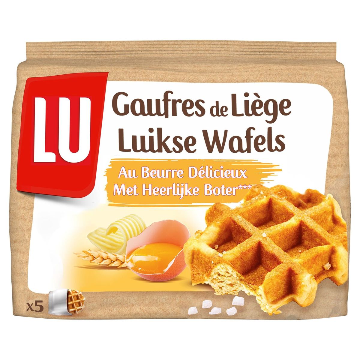 LU Biscuits Gaufres De Liège Au Beurre Délicieux 225 g