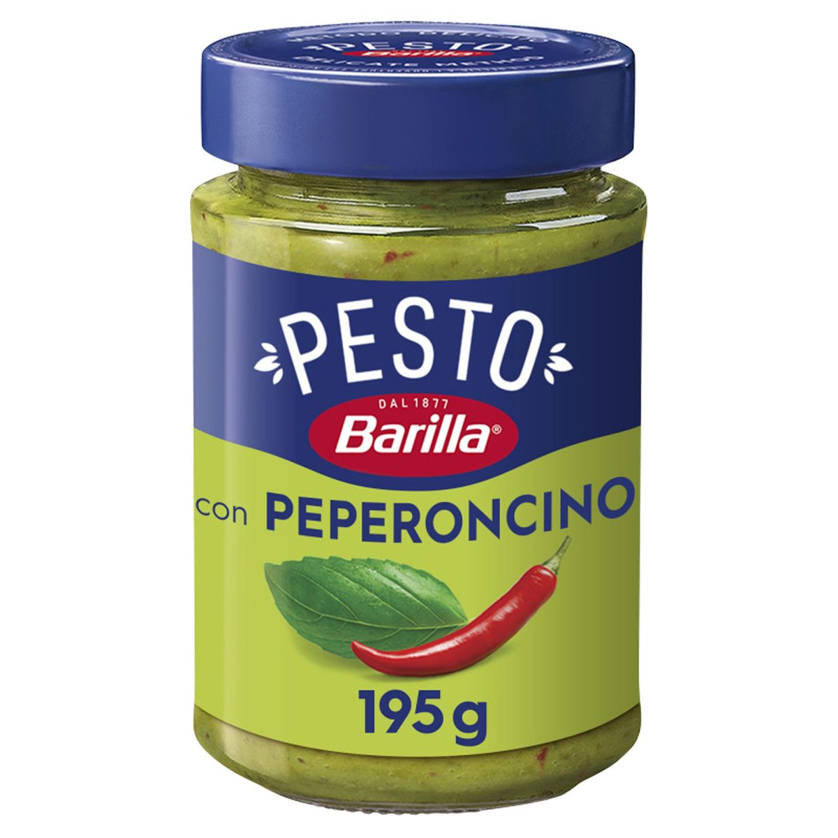 Barilla Sauce Pesto avec Basilic et Piment 195 g