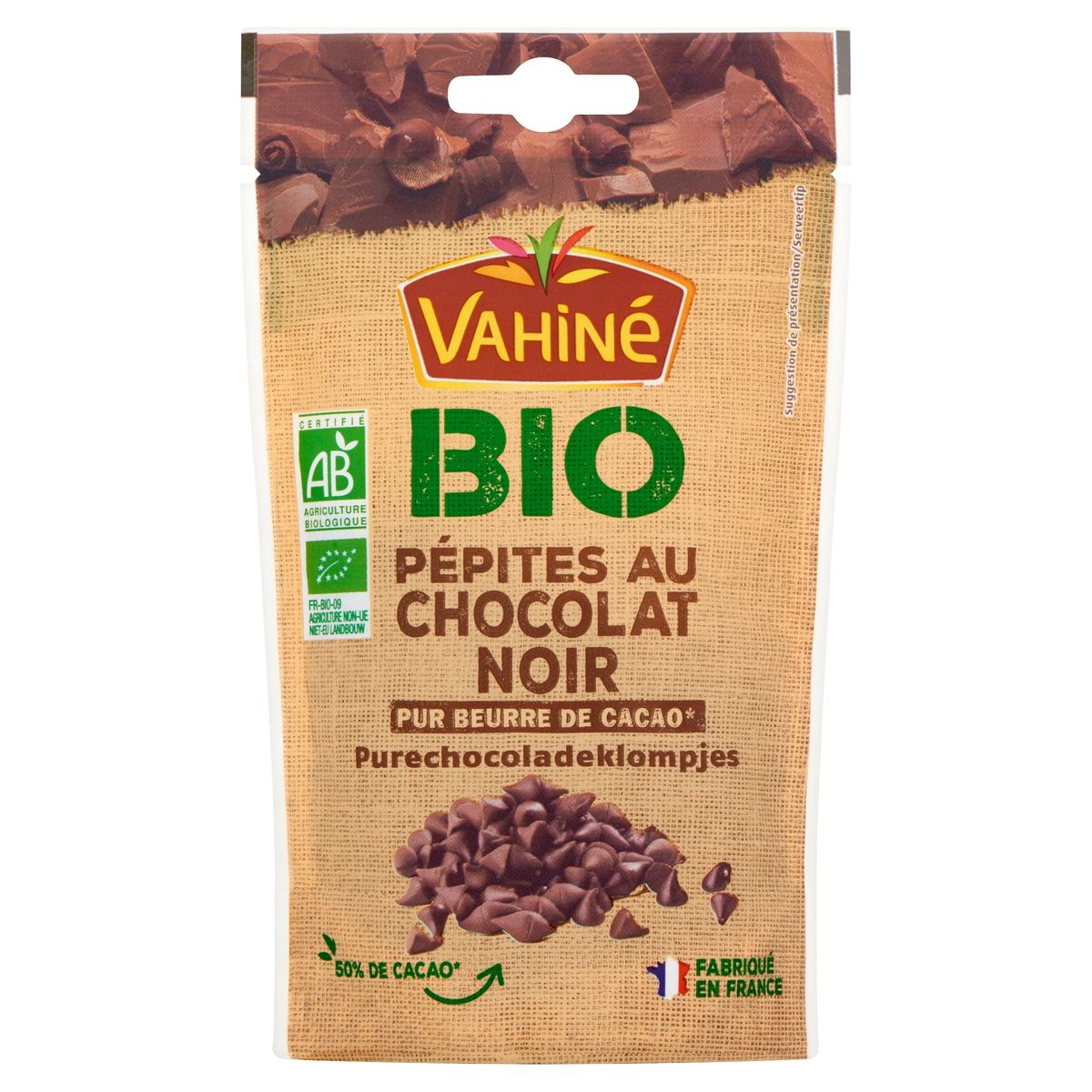 Vahiné Bio Purechocoladeklompjes 100 g