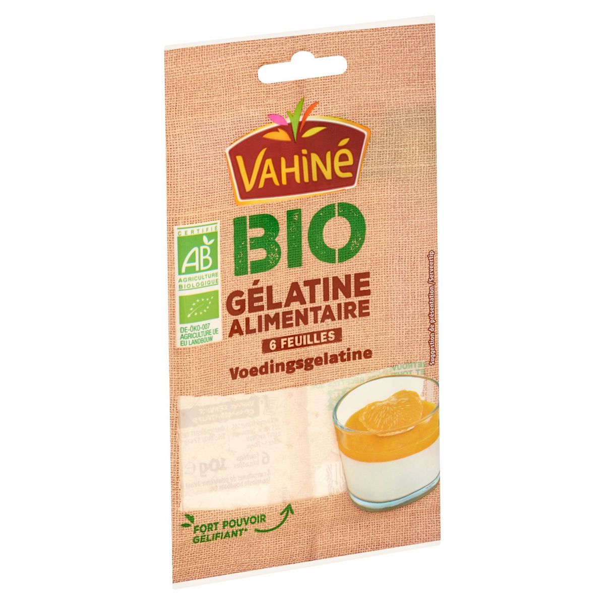 Vahiné Bio Voedingsgelatine 6 Blaadjes 10 g