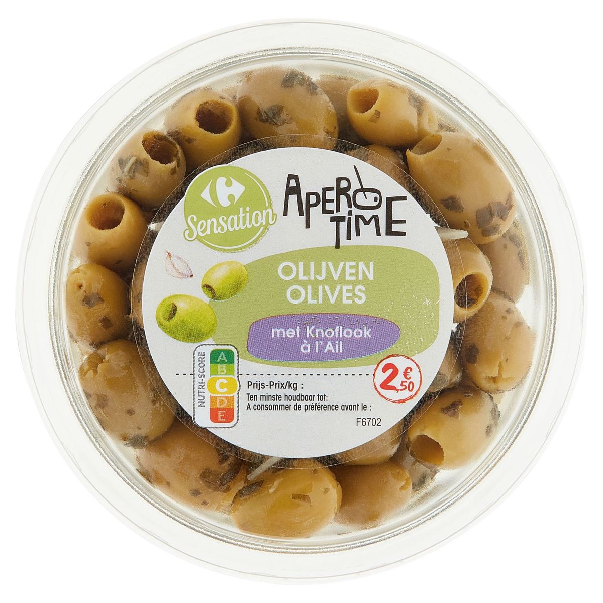 Carrefour Sensation Apero Time Olives à l'Ail 150 g