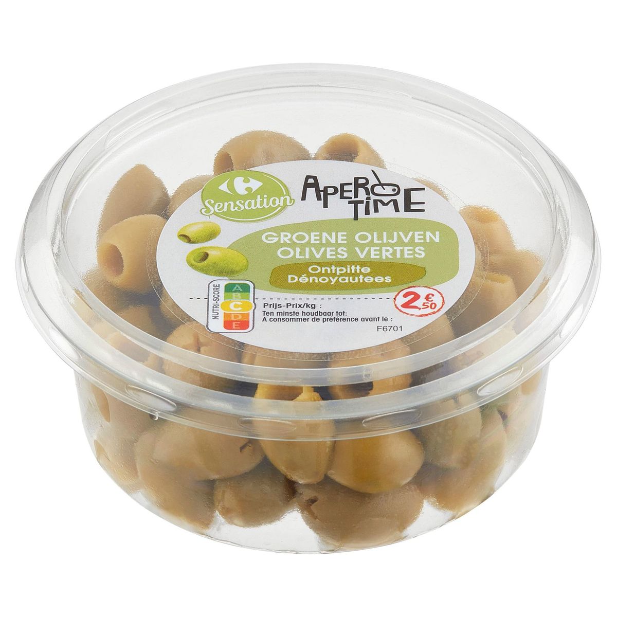 Carrefour Sensation Apero Time Olives Vertes Dénoyautées 150 g