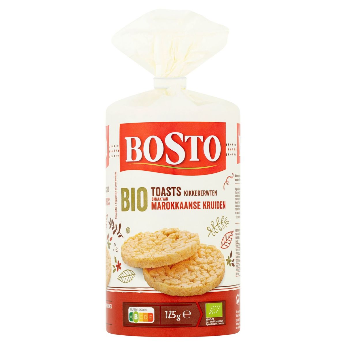 Bosto Bio Toasts Pois Chiches Goût d' Épices Marocaines 125 g