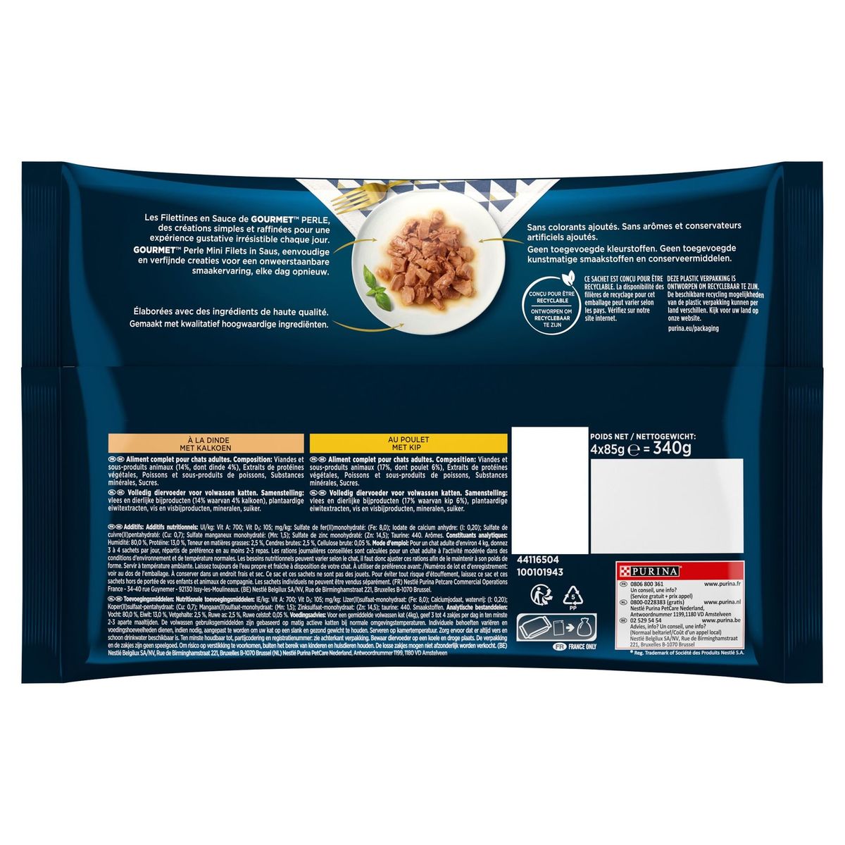 Gourmet PERLE FILETTINES EN SAUCE A LA VOLAILLE 4 x 85 g