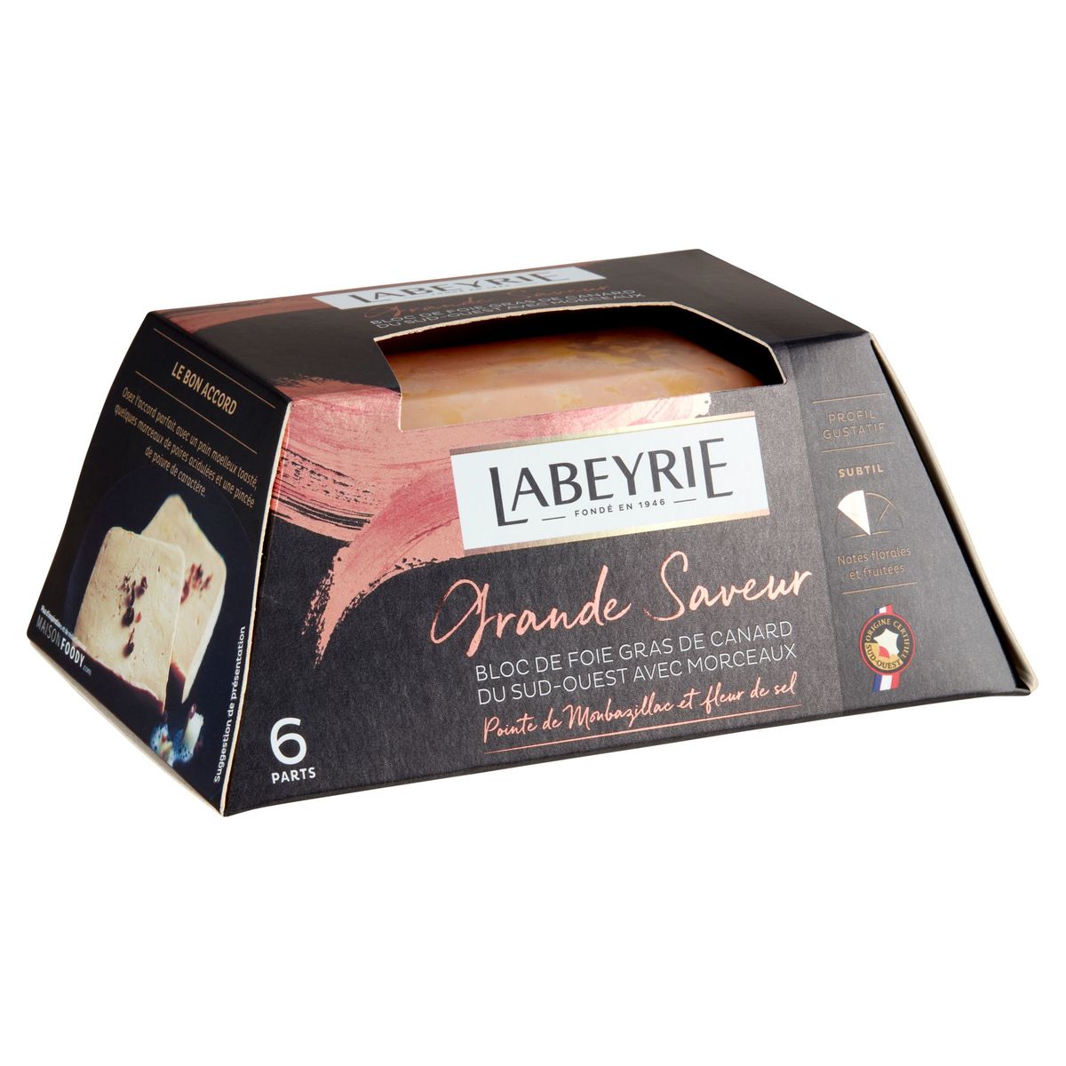 Foie gras de canard cru du sud-ouest LABEYRIE : la barquette de 650g à Prix  Carrefour