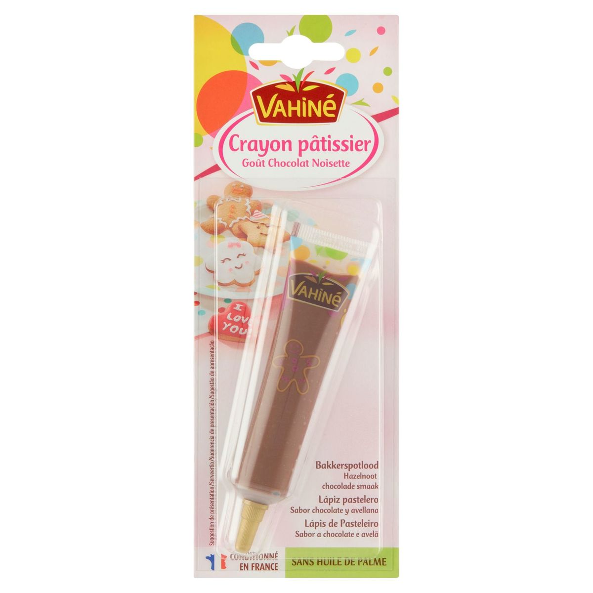 Vahiné Bakkerspotlood Hazelnoot Chocolade Smaak 23 g