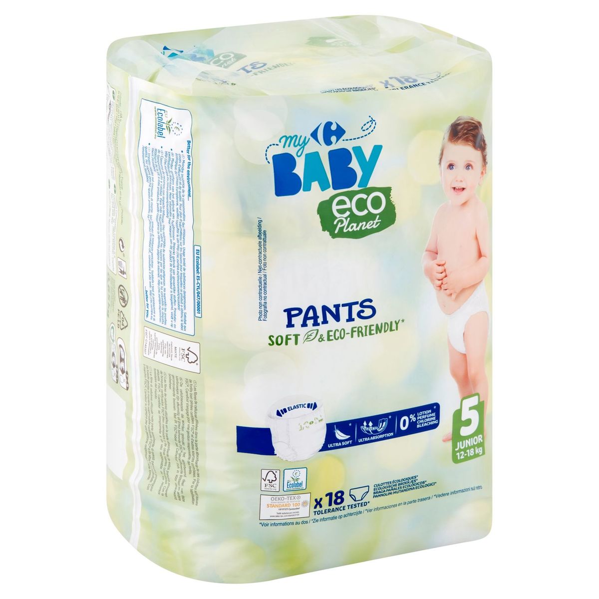 Carrefour Baby Eco Planet 5 Junior 12-18 kg 18 Culottes Écologiques