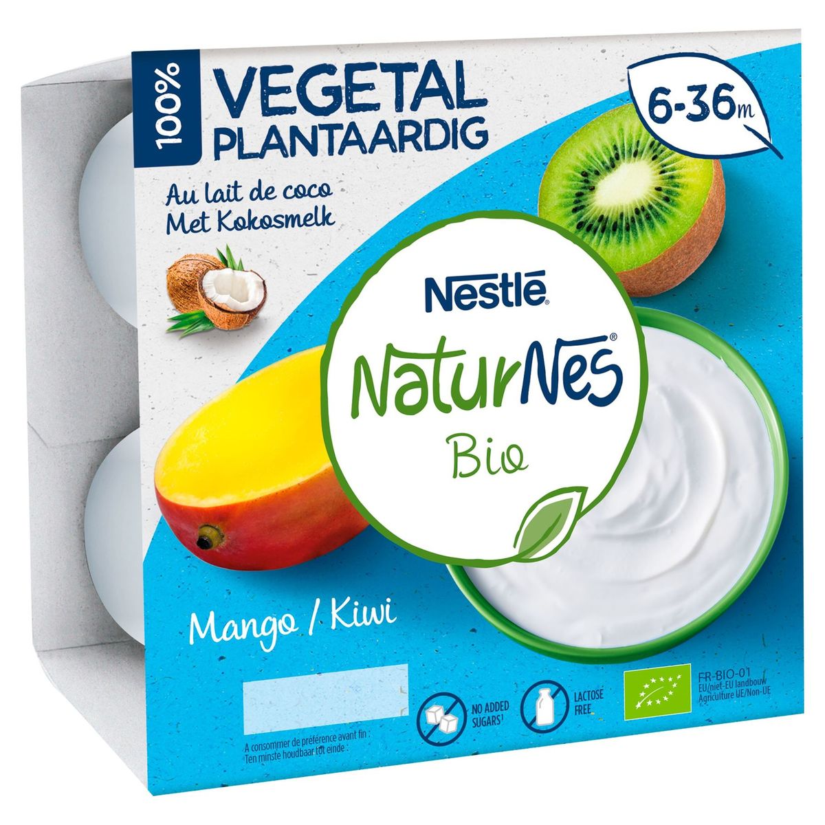 NaturNes Bio Mango / Kiwi 6-36M 4 x 90 g