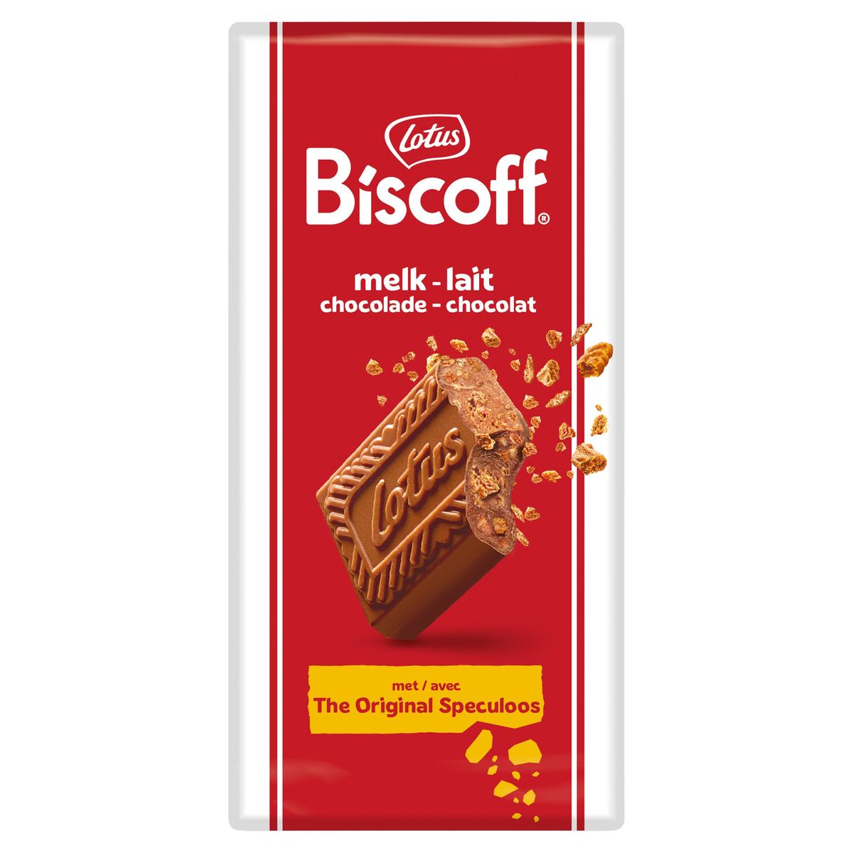 Lotus Biscoff Chocolat au lait avec morceaux de speculoos 180g