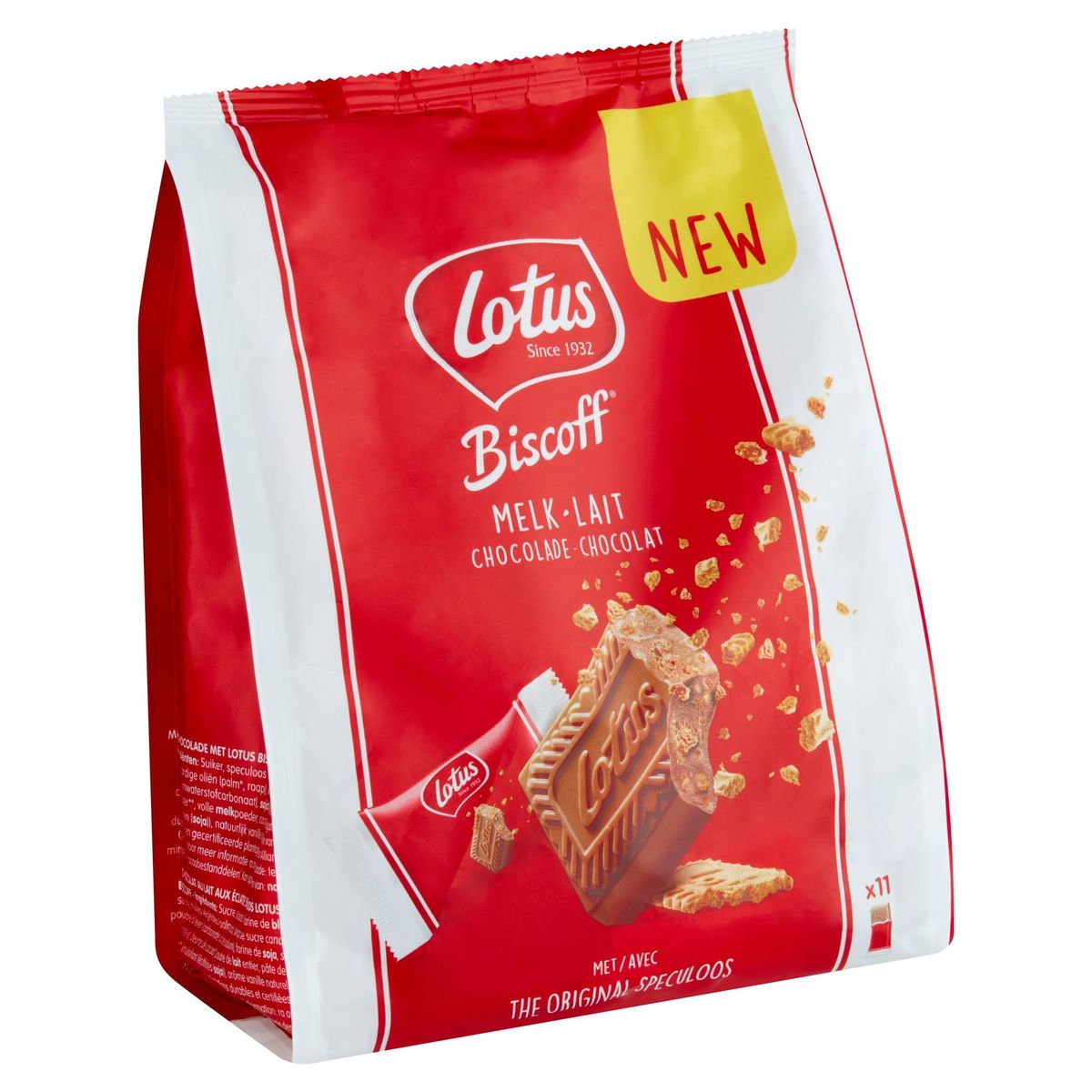 Lotus Biscoff Lait Chocolat avec The Original Speculoos 11 Pièces 165g