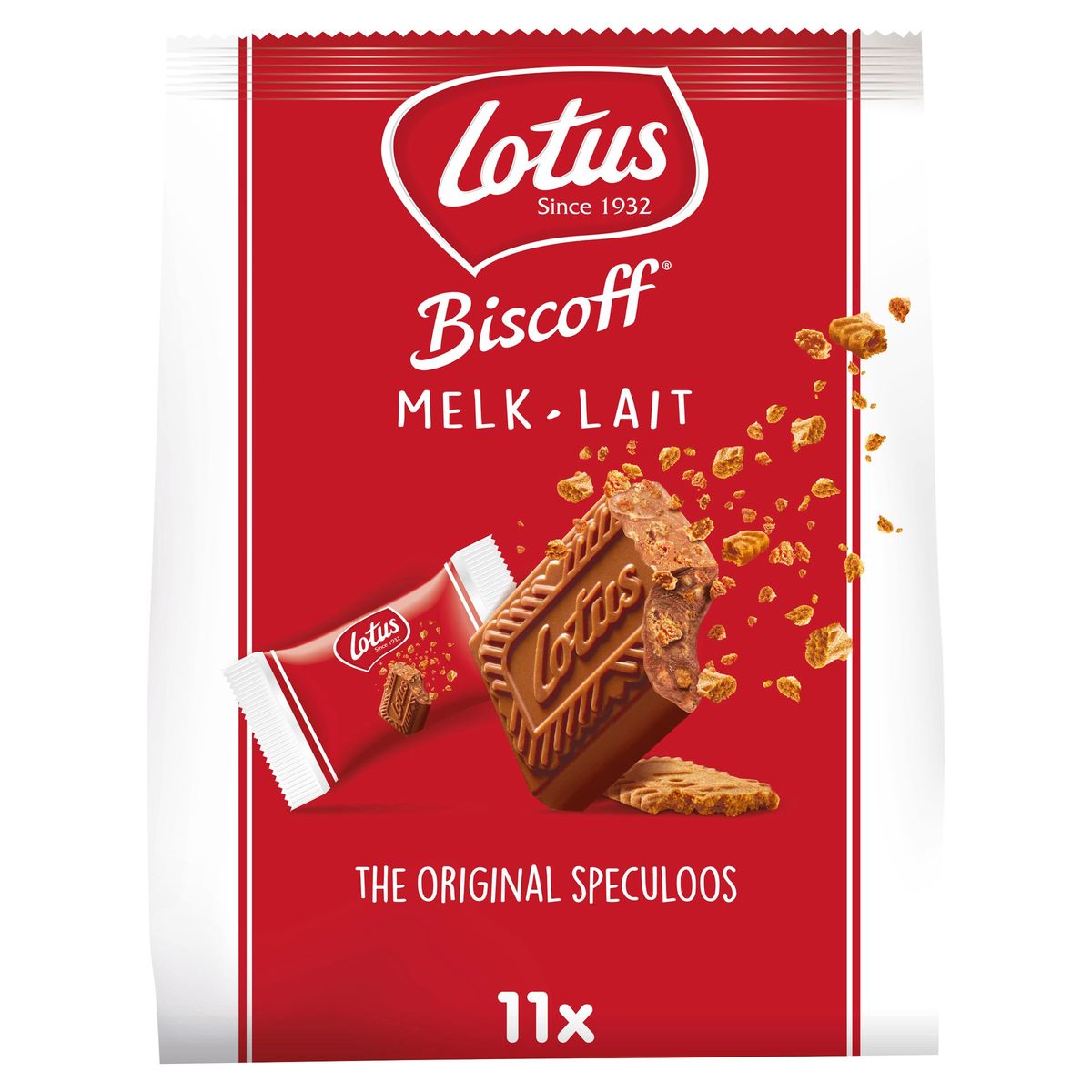 Lotus Biscoff Chocolat au lait avec morceaux de speculoos 165g