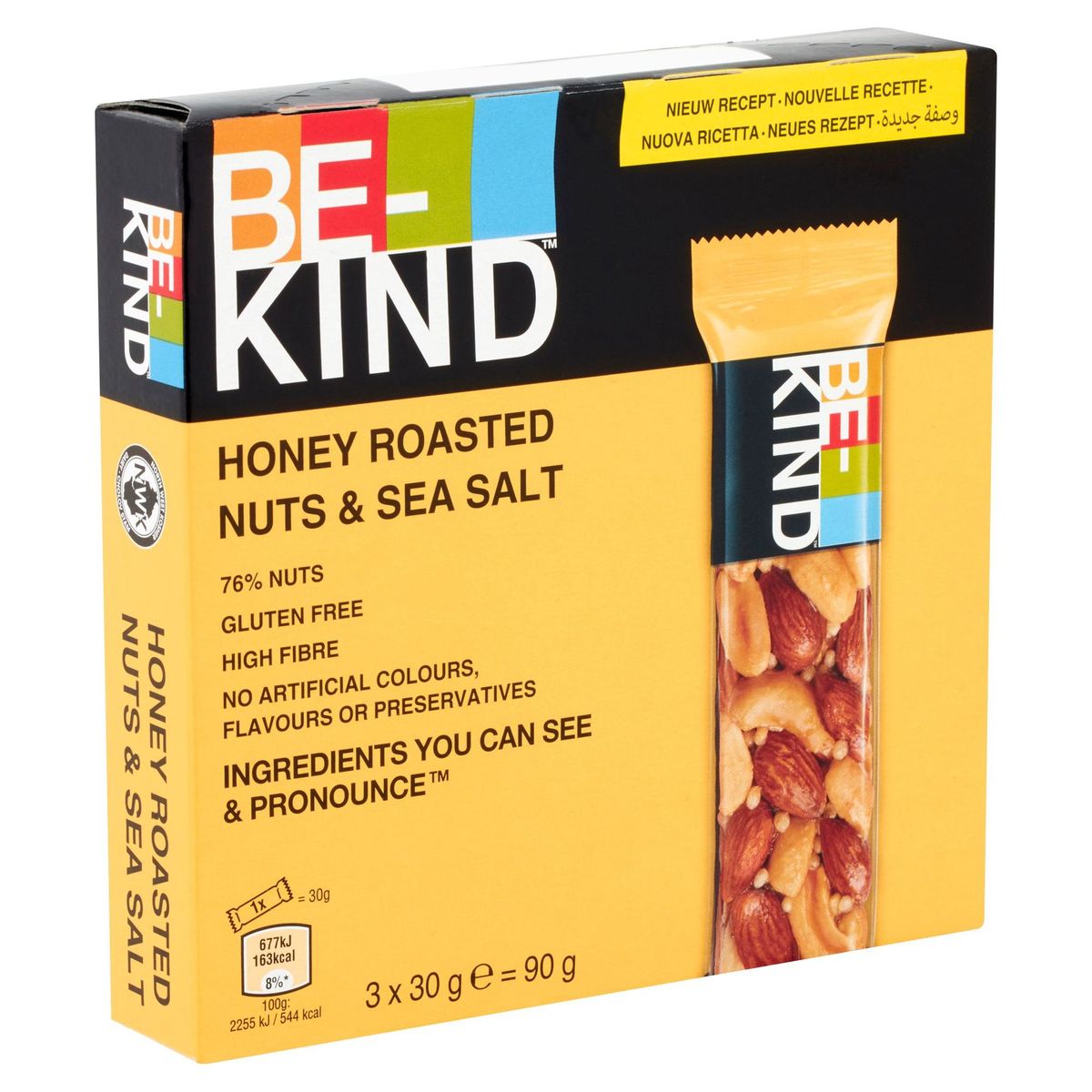 BE-KIND Honey Roasted Nuts & Sea Salt 3 x 30 g