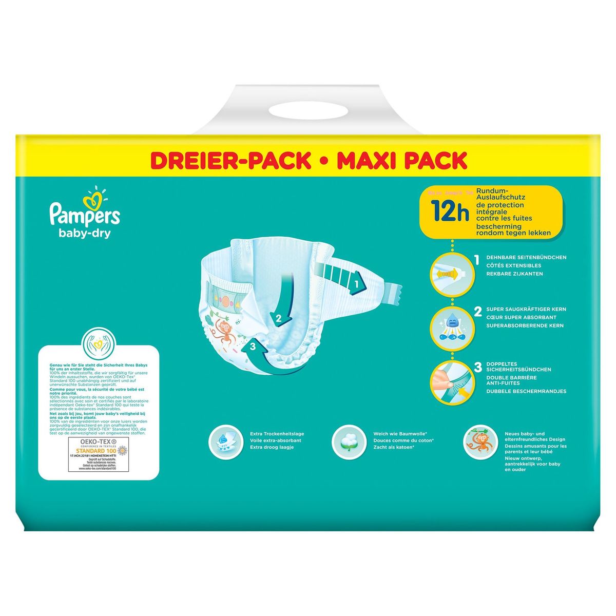 Pampers Baby-Dry Taille 5, 94 Couches 11-16kg