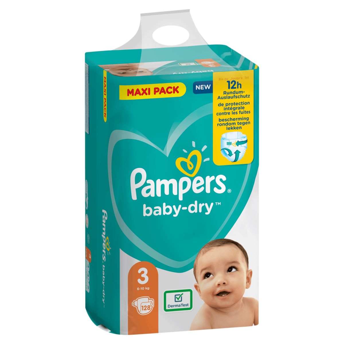 Snikken boog Derbevilletest Pampers Baby-Dry Maat 3, 128 Luiers, Tot 12 Uur Bescherming, 6-10kg |  Carrefour Site